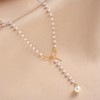 Necklace for Women Dainty Long Necklaces Trendy Bow pearl tassel