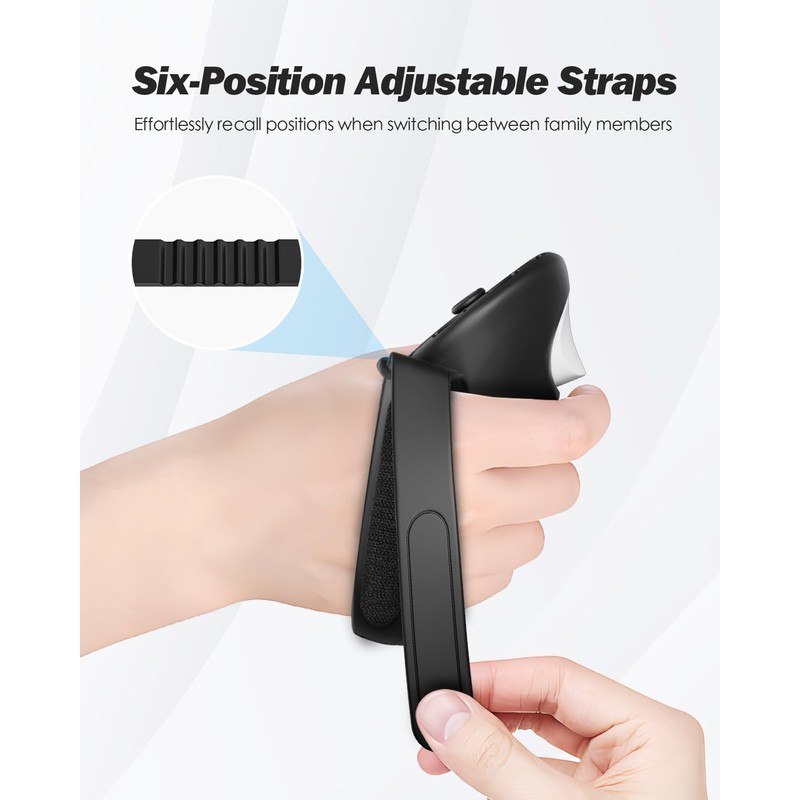 SUPERUS Head Strap & Controller Grips Cover for Meta Quest