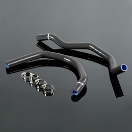 PIT66 Silicone Radiator Hose Kit,Compatible with Yamaha Banshee 1987-2006 YFZ 350 YFZ350 Black with Clamps