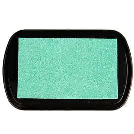 Craft County Pigment Ink Stamp Pad – Refillable Ink Pad in 15+ Colors – Raised Edges for Larger Stamps – Seafoam