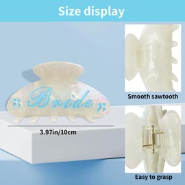 DUOJINSANXI Pinzas Para El Pelo De Novia, Accesorio Acrílico Para El Pelo Con Lazo De Perla, Ideal Como Regalo De Despedida De Soltera, Para Fiestas, Bodas, Cumpleaños, Despedidas De Soltera, Adornos