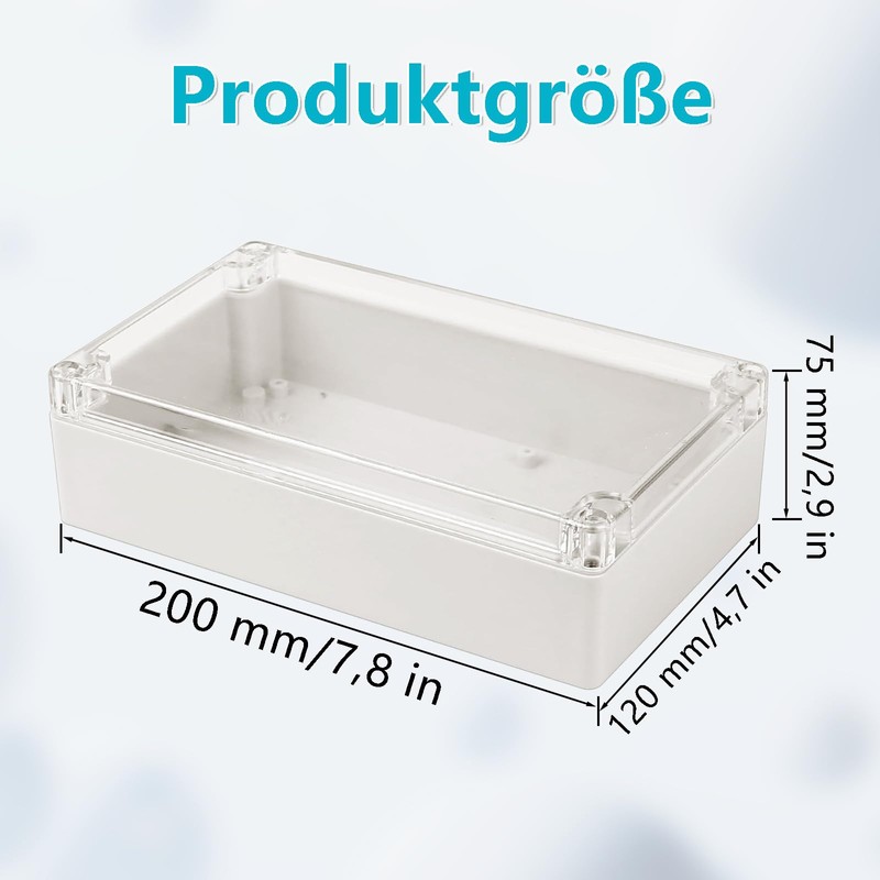 200 x 120 x 75 mm Waterproof IP65 Empty Enclosure,