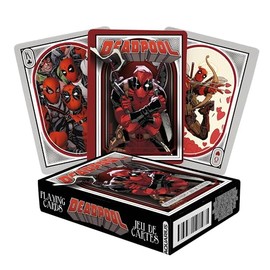 Aquarius Marvel Deadpool - Baraja de Cartas con temática de Deadpool para Tus Juegos de Cartas Favoritos - Producto Oficial de Deadpool y coleccionables - Tamaño de póquer