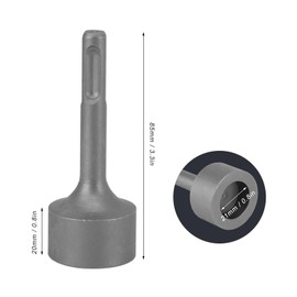 Ground Rod Driver, Steel SDS Max Shank T Post Driver Attachment Universal Drill Tools for SDS Plus Hammer Drill (21mm)