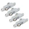 FLEXMAN 4Pcs Wheel Roller Pulley with Slot, Stainless Steel Sliding