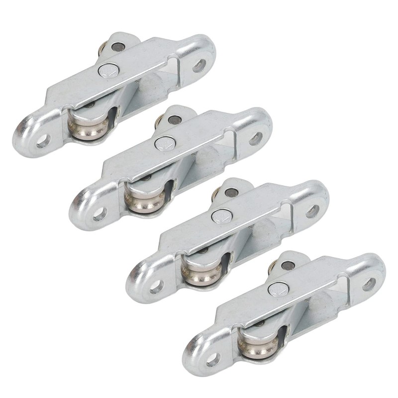 FLEXMAN 4Pcs Wheel Roller Pulley with Slot, Stainless Steel Sliding
