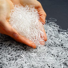 Ebbmdalda KOREA Color Elastic Hair Bands, 700pcs Clear Small Color Hair Holder Fashion Hair Tie Elastic Rubber Bands for Babies & Childrens (Clear Small)