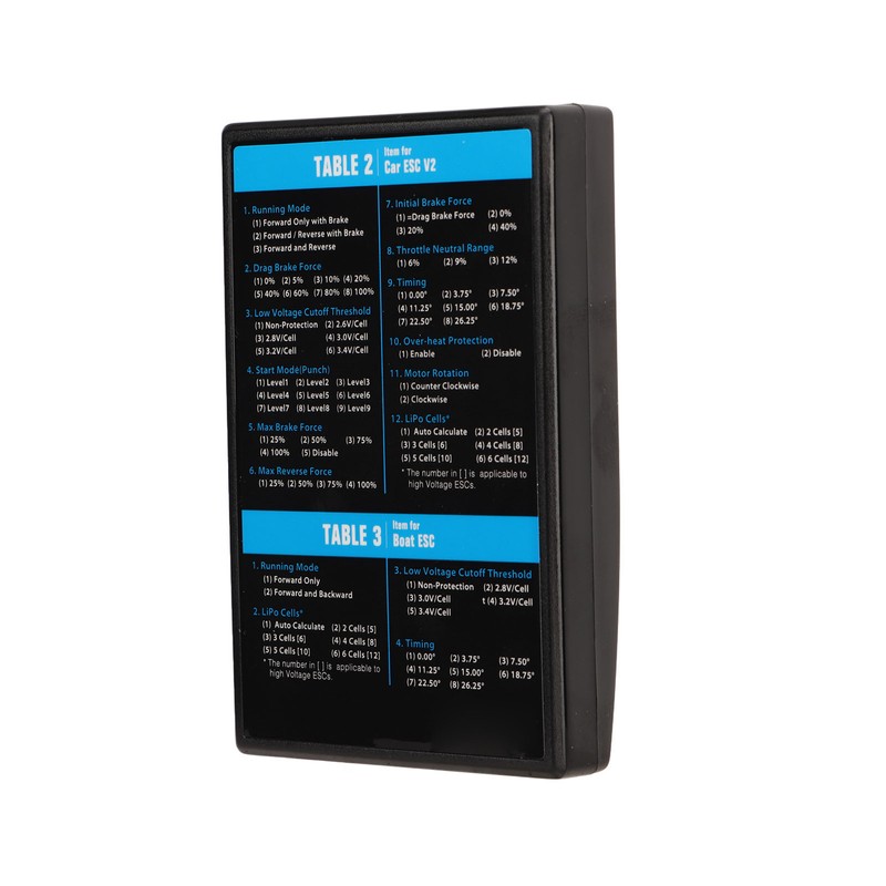 LED Program Card Box Brushless Universal ESC Programming Card for