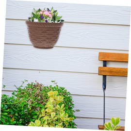MERRYHAPY Hanging Flower Pot Planter Rattan Design for Use for Cacti and Orchids Wall-Mounted Floral Display for Gardens and Balconies