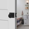 Haidms Matte Black Door Knobs Interior, Heavy Duty Square Black