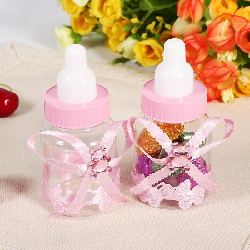 50Pcs Candy Chocolate Bottles Box For Baby Shower Party Favors