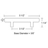 Emtek Bar Pull Available in 10 Sizes and 6 Finishes