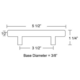 Emtek Bar Pull Available in 10 Sizes and 6 Finishes - 86359US4 - (Center to Center 3 1/2") - Satin Brass (US4)