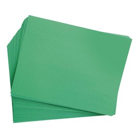 Colorations 9" x 12" Mediumweight Holiday Green Construction Paper - 50 Sheets, Arts and Crafts, School Supplies, Drawing, Coloring, Painting, 3D Art Paper