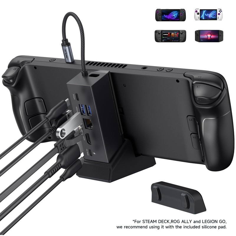 JSAUX Docking Station Compatible with ROG Ally X/ROG Ally/Steam Deck/Legion