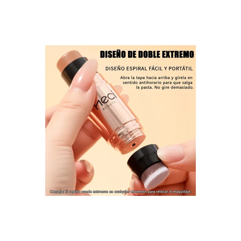 Base De Maquillaje En Barra Correctora Duradera Con Brocha Tono
