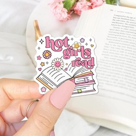 FALIMITLESS Hot Girls Read Books Stickers 3Pcs Bookish Reading Book Lover Kindle Stickers Decals Vinyl Waterproof for Notebook, Tumbler, Laptop and Water Bottle