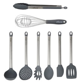 Vivco Kitchen 8 Piece Kitchen Utencil Set - Grey