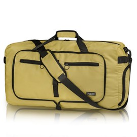 Fmeida 65L Travel Duffle Bag, Foldable Weekender Bag with Shoe Compartment, 24" Sac de Voyage, Waterproof Gym Bags for Men Women, Large Overnight Duffel Bag, Tear-Resistant Sac de Sport Homme