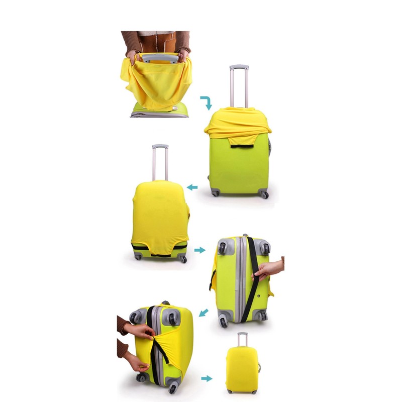 Cazqgoy Luggage Covers for Suitcases, Elastic Washable Stretch Suitcase Protector,