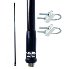 Nagoya NMO-HDA Heavy Duty Amateur (144/430 MHz) Antenna - NMO and UHF (SO-239) Mounts, 6.5dB Gain, 47.2 Inches, 200W Support - Mobile and Base Station Installations (Mounting Brackets Included)