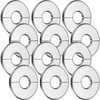Patelai 12 Pieces Wall Split Flange Stainless Steel Round Escutcheon