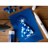 Pompon colorati leiderpapel 1,5 cm tonalità blu sacchetto con 80