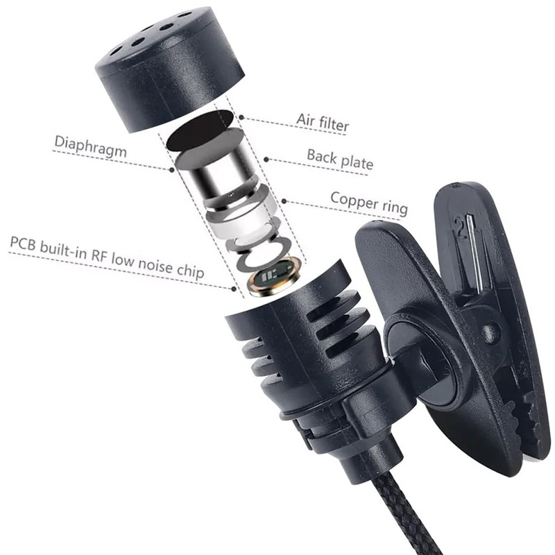 NHQZ Action Cam External Microphone, Lavalier Microphone, Microphone Lavalier, Lapel