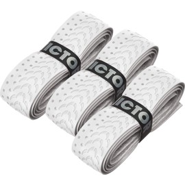 VICTOR Fishbone Grip Tape Black & Grey (White, Pack of 3)