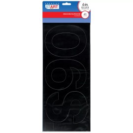 Cosco Creative Start Self-Adhesive Numbers and Symbols, 6", Helvetica, Black, Pack of