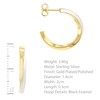 Tuscany Silver Women's Sterling Silver Yellow Gold Plated 3 mm