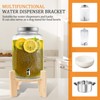 FwQoFvk Beverage Dispenser Stand, Bamboo Wood Juice Dispenser Stand, Stable