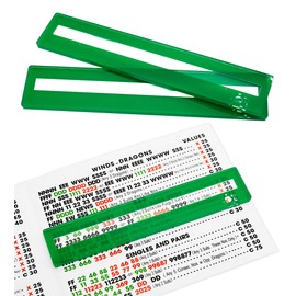 QANIUOS Mahjong Line Finder, 2 Pack Mahjong Rules Reader, Acrylic Card Rules Helper for Mahjong Players Accessories and Gifts(Green*2)