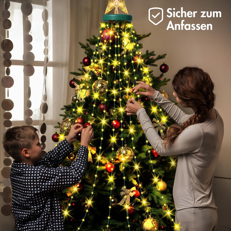 HELESIN Christmas Tree Fairy Lights Warm White