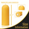 16 Packs Natural Beeswax Pillar Candles,8 Hour Long Burn Time