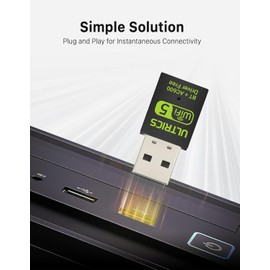 USB WiFi Dongle for PC, Bluetooth USB Adapter for PC, 600Mbps Dual Band 5G Wireless Adapter, Internet Dongle, Bluetooth Receiver Compatible with Windows 11/10/8.1/MacOs