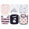 Maiwa 6 Pack Waterproof Cotton Baby Bibs for Girls for