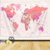 World Map Tapestry for Kids Student, World Map with Countries