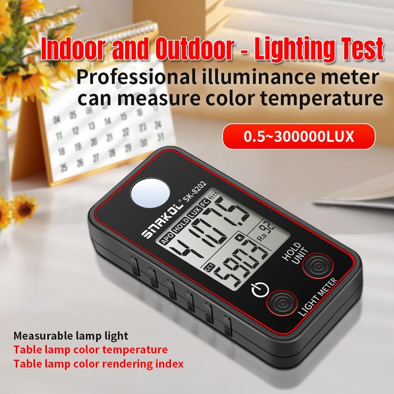 Color Temperature Tester High Precise Illuminance Meter 0.5-300000LUX LED Illumination