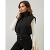Gihuo Women's Cropped Puffer Vest Corduroy Winter Quilted Sleeveless Jackets