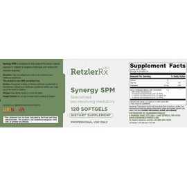 Specialized Pro Resolving Mediators - Synergy SPM by RetzlerRx® | SPM's for Joint Comfort, Tissue Health & Minor Discomfort Relief* - Non-GMO - Gluten Free - 120 Softgels