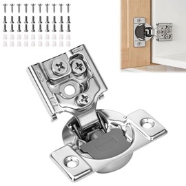 10Pack (5 Pairs) 1/2 inch Overlay Soft Close Door Hinges,TopDirect Kitchen Cabinets Hinges for Face Frame Door,105°Opening Angle Concealed Self Closing Cabinet Hinges