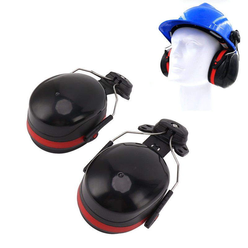 Hard Hat Earmuffs Noise Blocking Hearing Protection Adjustable Helmet Ear