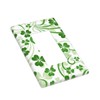 Pznen Shamrock Leaves Green 1 Gang Single Decorator GFCI/Rocker Wall