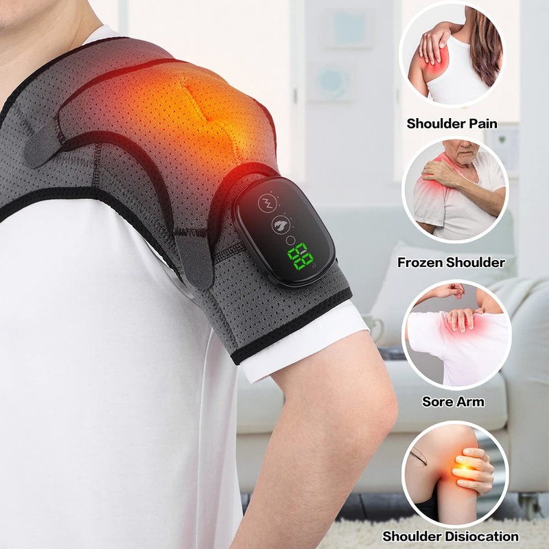 Heated Shoulder Wrap, Shoulder Heating Pads Massager for Men Women,