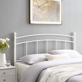 Modway Abigail Full Metal Headboard in White
