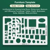 ENJOYLink 3 Pcs Interior Design Drawing Templates Including a House