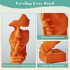 FOLKOR LIFE Thinker Statue Speak No Evil with Soft Velvety