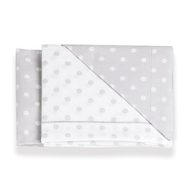 Italbaby 3 Piece Dotted Pram Sheet Set, Grey, Multi-Color, One Size