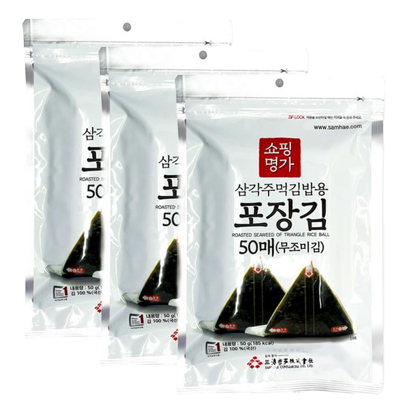 KOREAC_Myungga [50 * 3 Total 150 sheet] Seaweed Wrappers for